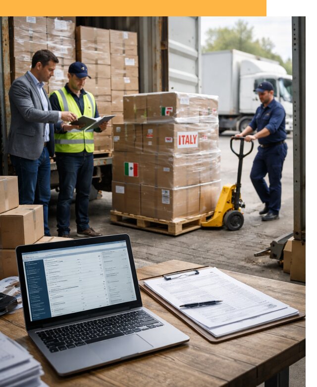 Доставка грузов из Италии: морские и авиаперевозки от 18448