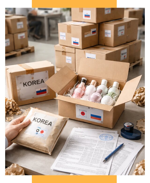 Доставка косметики из Кореи от 8712 р. под ключ | СетСервис-Сст